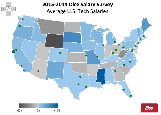 Main image of article The Highest-Paying States for Tech Pros