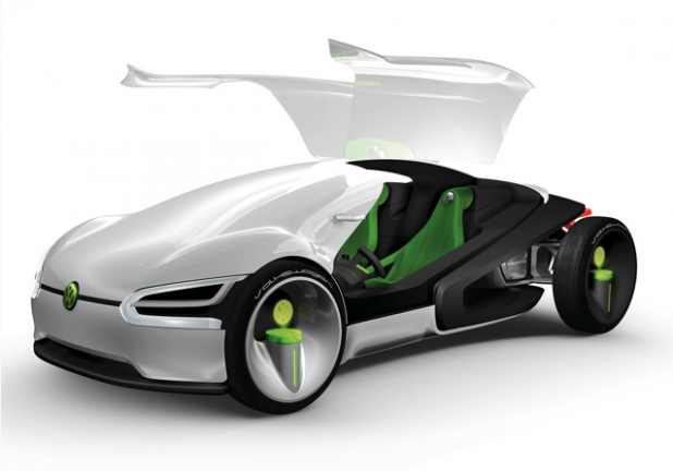 A cool concept car from Volkswagen. Not shown: its new and amazing ways of collecting your driving data.