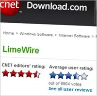 Main image of article CNET Sued for Providing LimeWire Downloads
