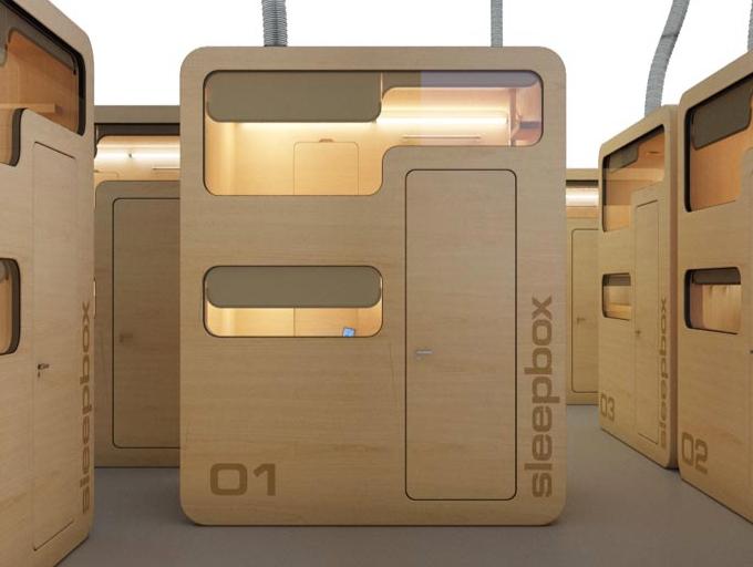 Main image of article Sleepbox: an Airport Recharging Station for Humans and Their Gadgets