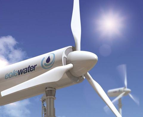 Main image of article Eole Water's New Wind Turbine Produces Water, Electricity
