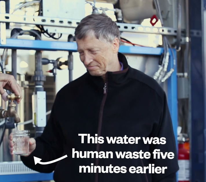 Main image of article See Bill Gates Drink Water Made From Sewer Sludge