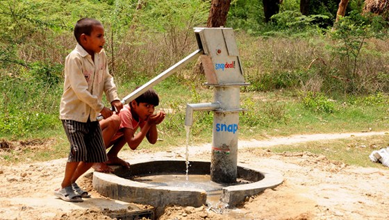 Hand pumps donated by SnapDeal.com