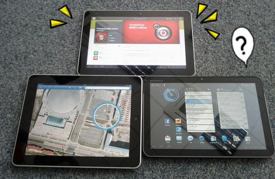iPad, Galaxy Tab 10.1, Xoom