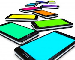 colorful generic smartphones