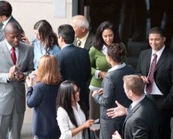 group of business people networking
