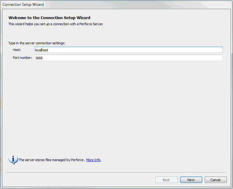 Perforce Connection Dialog