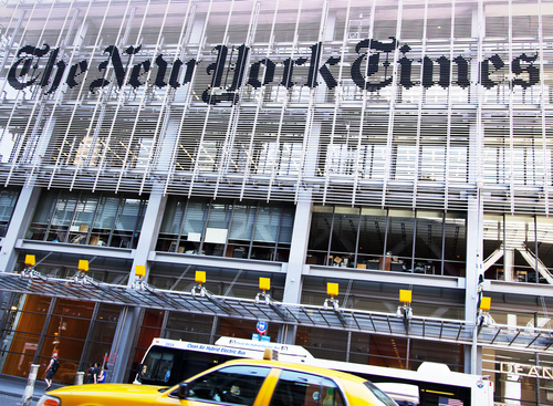 New York Times from the street
