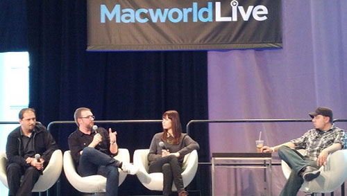 Macworld gaming panel (L-R):Ryan Mac Donald, John Davison, Veronica Belmont and Carlos Rodela
