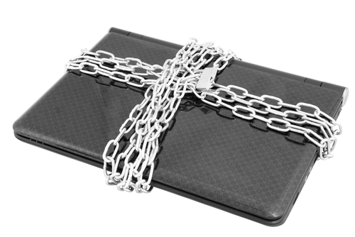 Chained Laptop