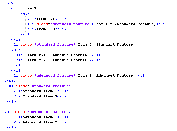 HTML Code Example
