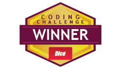 Dice Coding Challenge Winner Badge