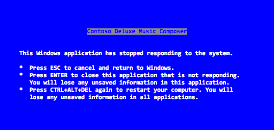 Microsoft Blue Screen of Death